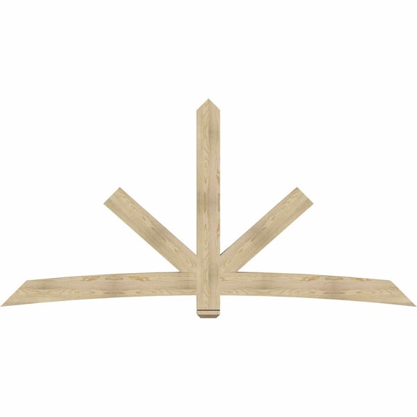 Ekena Millwork Alberta Rough Sawn Timber Gable Bracket, Douglas Fir, 108"W x 54"H x 4"D x 6"F, 12/12 Pitch GBW108X54X0406ALB00RDF - main